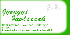 gyongyi havlicsek business card